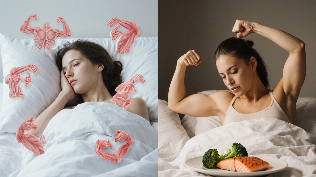 Две женщины: одна уставшая без белка, другая отдохнувшая с ним — сравнение последствий.