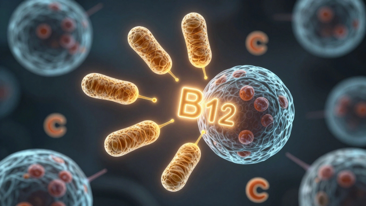 Клетки человека с молекулами B12, активирующими производство энергии АТФ