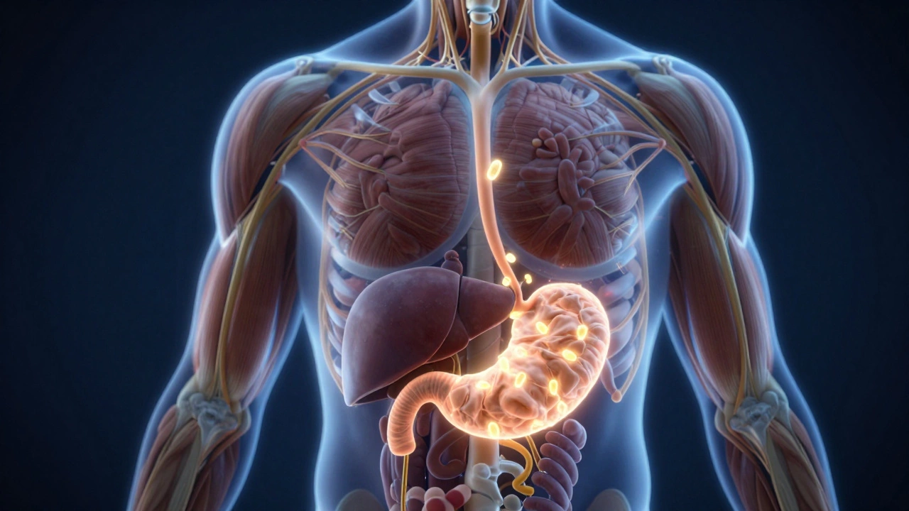 Анатомическая схема: медленно высвобождающиеся аминокислоты из казеина питают мышцы ночью.