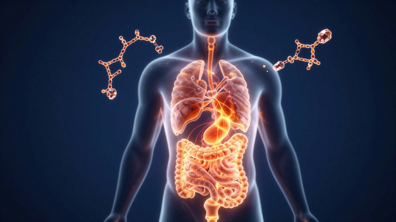 Концептуальное изображение метаболического процесса сжигания энергии в теле